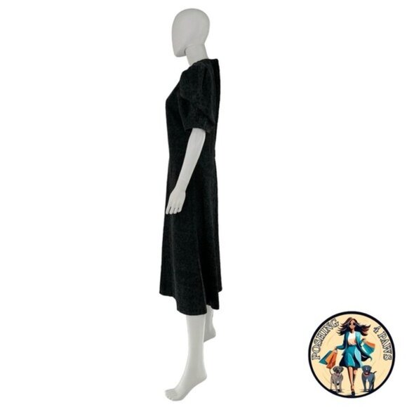 En Saison NEW Charcoal Gray Harlow Denim Animal Print Midi Dress Size XS - Picture 8 of 8